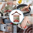 thumbnail image 3 of Red Christmas Kitchen Towels Set of 3, Water Absorbent Dish Towel, Red Truck Xmas Tree Snowflake Decorative Hand Towels - Quick Drying Cloth for Cooking Baking, 18x28 Inch, 3 of 8