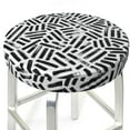 thumbnail image 3 of Fotbe Weave Geometric Stool Covers Round,Waterproof Round Bar Stool Covers Bar Chair Covers Washable Stool Cushion Slipcover for 12-14 Inch Chair-12 inch, 3 of 7