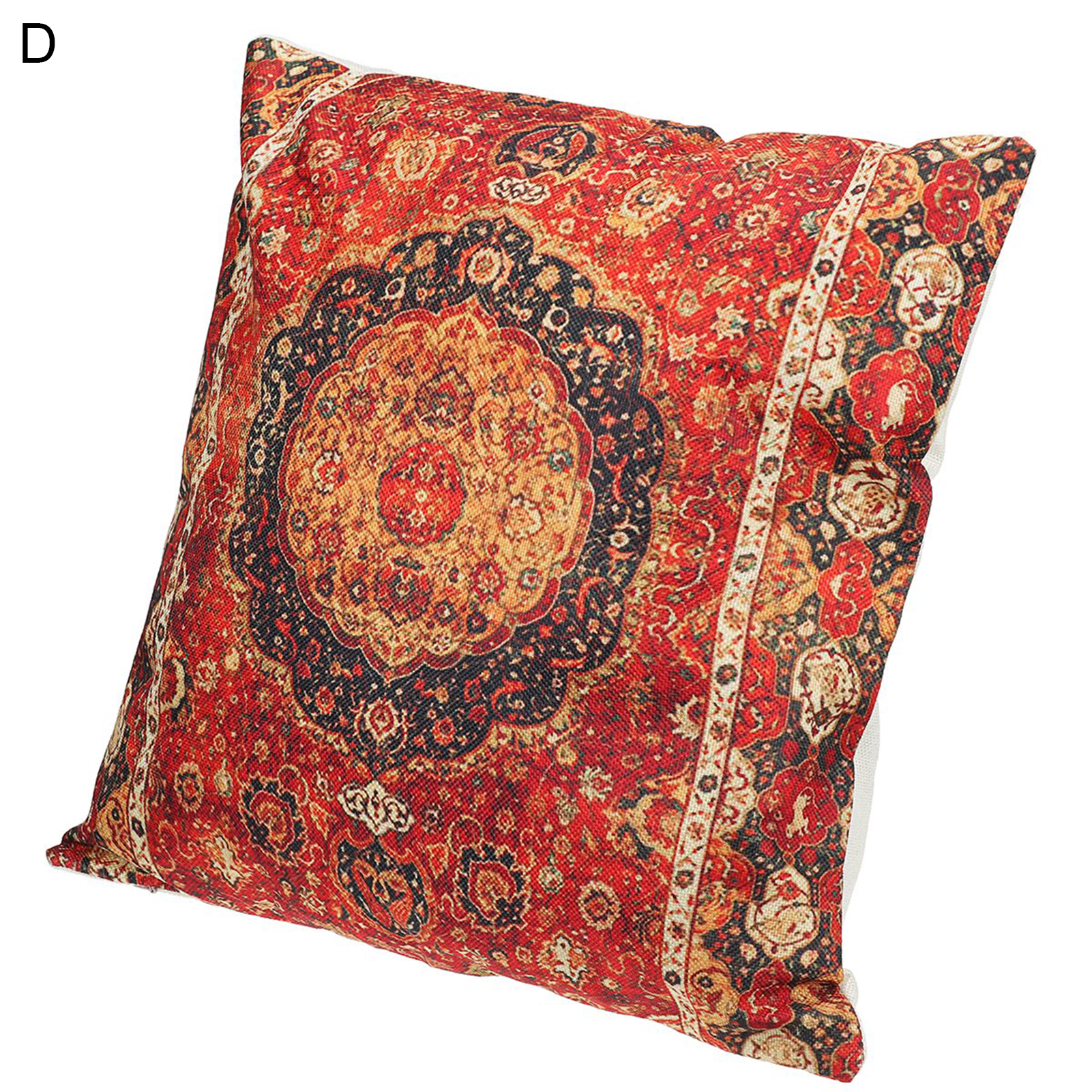 Visland Bohemian Style Pillowcase Washable Flax Hidden Zipper Throw