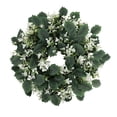thumbnail image 3 of Artificial Wreath Large Green Leaf Wreath, Durable Front Door Eucalyptus Wreath, Fall Wreath Outdoor for Porch, Festival Wall D, 3 of 8