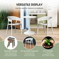 thumbnail image 6 of WestinTrends Playa 5-Piece Indoor Outdoor Metal Patio Dining Table Set With Stackable Patio Chairs, White, 6 of 14
