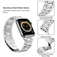 thumbnail image 3 of SOLOLUP Stainless Steel Metal Band Compatible with apple watch bands iWatch Band 45mm 44mm 42mm 49mm 41mm 40mm 38mm Butterfly Buckle Strap Replacement iwatch Series 9 8 7 SE 6 5 4 3 2 1 Ultra, 3 of 13