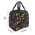 thumbnail image 3 of Easygdp Colorful Geometric Figures Bolsa Térmica Premium - Tela Oxford Impermeable, Gran Capacidad, Bolsillo Frontal, Unisex para Trabajo, Escuela, Actividades al Aire Libre y Picnics, 3 of 8
