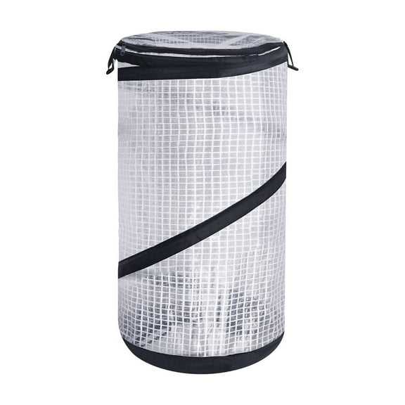 1/2 PCS Up Greenhouse-23.4x11.6 Inch PVC Spring-up Plant Protector With Zipper-Portable Greenhouse Cover For Gardening Plants Cold Frost Wind Rain Proof