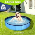 thumbnail image 3 of Dog Pool, Foldable Pet Swimming Pool with 6mm High-Strength PP Board, Hard Plastic Collapsible Doggy Pools for Small Dogs Kitty Duck, Non-Slip Doggie Bathtub Quick to Set Up and Drainage Hole, 63.2", 3 of 8