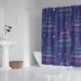 thumbnail image 2 of 72x72 Fashion Tree Winter Shower Curtain: Merry Christmas & Happy New Year Decor Bathroom Curtain - Easy Machine Wash (Hooks Provided), 2 of 5