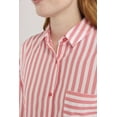 thumbnail image 3 of Joyspun Women’s Woven Long Sleeve Button Front Sleepshirt, Sizes XS-3X, 3 of 6
