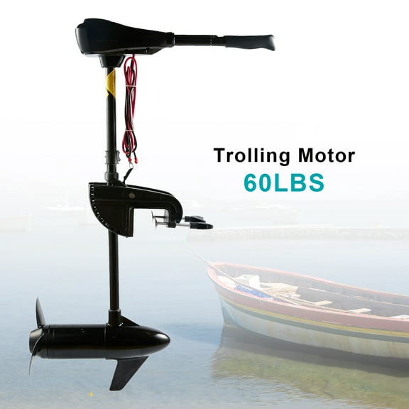 60 lbs Thrust 28 in Shaft Electric Transom Mounted Trolling Motor Fishing Boats Freshwater