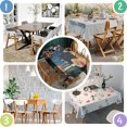 thumbnail image 5 of Colorful Mushroom Eye Black Pattern Rectangle Tablecloth 60"x102",Waterproof Polyester Rectangle Table Cloth, Wipeable Spillproof Polyester Tablecloth for Dining, Camping, Indoor and Outdoor, 5 of 6