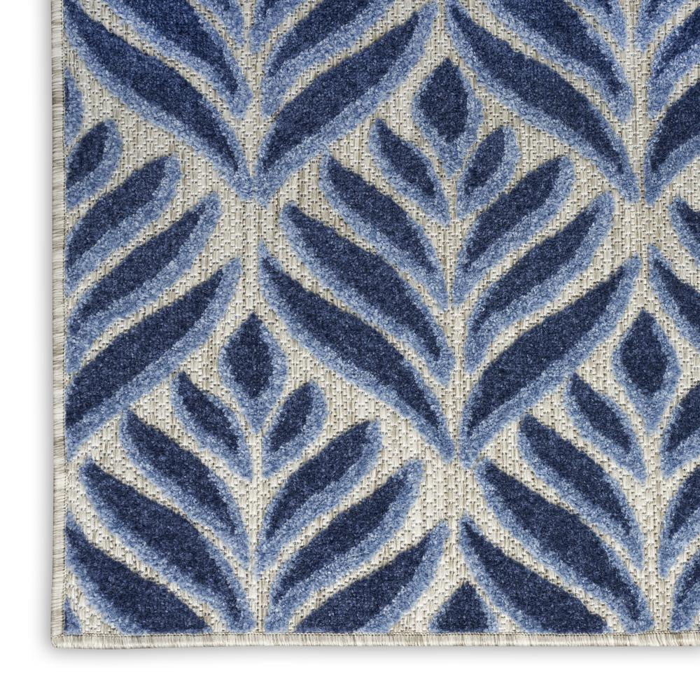 Nourison Aloha Indoor/Outdoor Blue 7' x 10' Area Rug, (7x10)