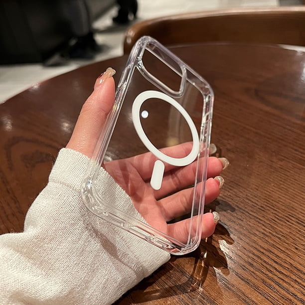 Funda Magnética De Cristal Transparente A Prueba De Golpes Para iPhone 13 12 11 Pro Max XS XR X 8 7 Plus SE2 Magsafe Macsafing