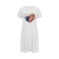 thumbnail image 4 of LEKEK 4Th of July Outfits for Women Short Sleeve Crew Neck Oversized Nightgowns American Flag Printed Midi Sleep Dress Loose Fit Patriotic Lounge Sets, 4 of 6