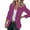 Purple, variant on Blazer jackets for Women's Solid Color Button Pocket Recreational Long Sleeve Suit Coat Tops Green,S
