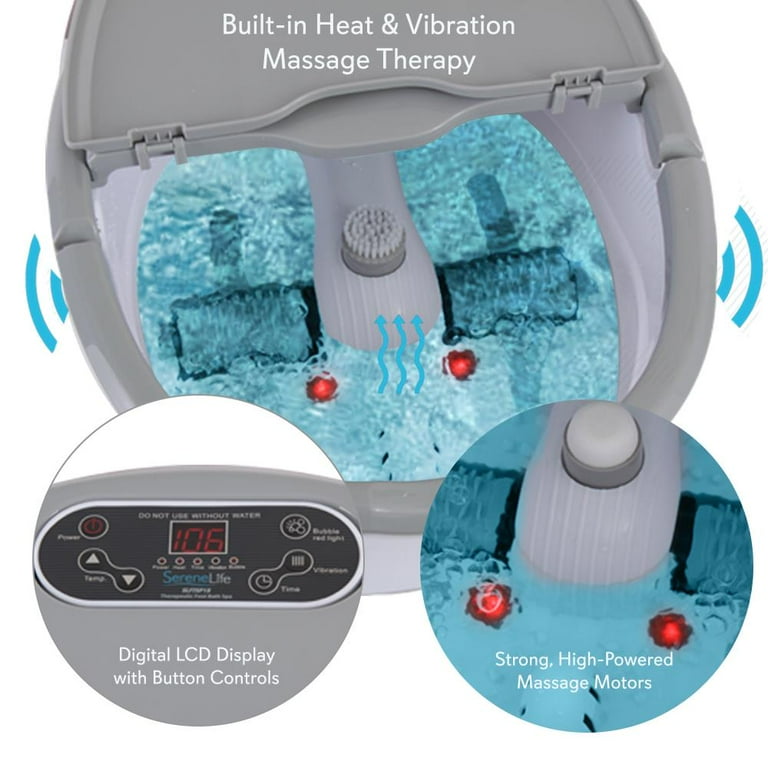 SereneLife SLFTSP18 Hydrotherapy Heated Shiatsu Foot Massage
