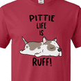 thumbnail image 4 of Inktastic Pittie Life is Ruff Spotted Pit Bull T-Shirt, 4 of 5