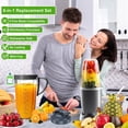 thumbnail image 5 of Extractor Blade Replacement for Nutribullet 600W 900W Pro BPA Free Stainless Steel 6-Fin with Cups, 5 of 5