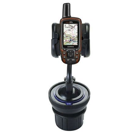 Garmin 64 Mount Unique Auto Cupholder and Suction Windshield Dual Purpose Mounting System for Garmin GPSMAP 64 / 64s / 64st - Flexible Holder System Includes Two Moun ()