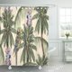 thumbnail image 1 of Cortina de ducha ABPHQTO con estampado de flores tropicales loros pájaros exóticos palmeras hojas 152x180 cm, 1 of 2