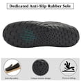 thumbnail image 4 of WOTTE Mens Slippers Cozy Fuzzy Plaid Moccian House Shoe with Memory Foam & Rubber Sole Slip on Indoor Outdoor, Dark Grey Size 12, 4 of 7