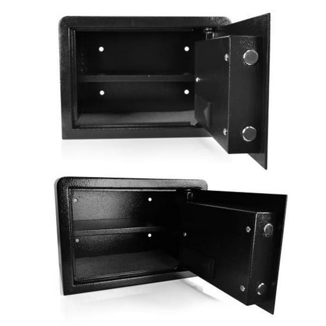 Electronic Fingerprint Safe Box with Mechanical Override, Keys
