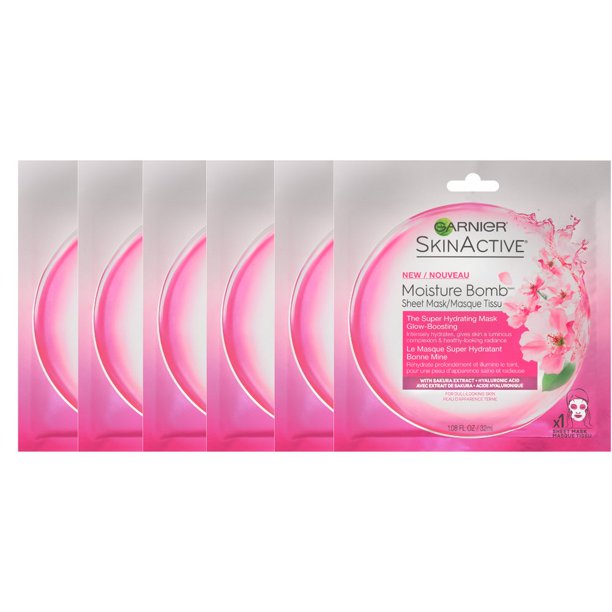 Mascarilla Garnier SkinActive Super Hydrating, 6 unidades