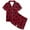 Brick Red, variant on Utlike Girls Halloween Pajamas Set Hallomas Pyjamas Set Cute Pumpkin Bat Print Short Sleeve Shorts Sleepwear Striped Design For Kids Casual Breathable Girl Nightwear Size 2 Years-3 Years