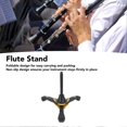thumbnail image 3 of Flute Clarinet Stand Portable Anti Slip Foldable Rugged Oboe Holder Stand for Soprano Saxophone Wind Instruments, 3 of 4