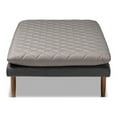 thumbnail image 4 of Baxton Studio Marit Mid-Century Modern Two-Tone Grey Fabric Upholstered Walnut Finished Wood Daybed, 4 of 6