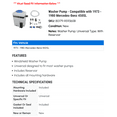 thumbnail image 2 of Washer Pump - Compatible with 1973 - 1980 Mercedes-Benz 450SL 1974 1975 1976 1977 1978 1979, 2 of 2