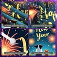 thumbnail image 4 of Fireworks Design Happy New Year Banner Pet Pattern New Year Display Starry Night Golden Lettering Holiday Backdrop for New Year Party Family Gathering Photo Shoot, 4 of 5