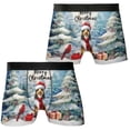 thumbnail image 3 of Merry Christmas Collie Enjoys Woofmas Winter Xmas Holiday All Over Print Boxer Briefs Underwear for Men Dad Collie Dog Lover Gifts Idea - 02022, 3 of 6