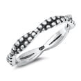 thumbnail image 1 of Dotted Knot Twist Ring .925 Sterling Silver Band Jewelry Female Male Unisex Size 6, 1 of 4