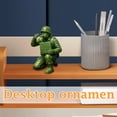 thumbnail image 3 of Green Soldier Model - Miniature Military Decorative Ornament For Desktop, Bookshelf, Diorama, Scene Model & Collectible Display - Model Enthusiasts, Collectors, Home Office Decor,, 3 of 5