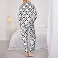 thumbnail image 3 of Bingfone Womens Pajama Sets Happy Football Print,Long Sleeve Loungewear Pajamas Set-XX-Large, 3 of 8