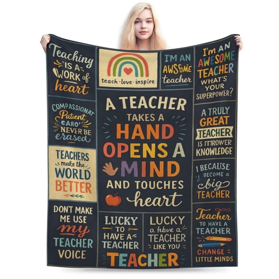 Teacher Gifts for Women Men- Unique Teacher Appreciation Gifts Blanket, Funny Gifts for Teachers, Best Teacher Gifts from Student, Teacher Birthday Retirement Gifts- Throw Blanket 50x40