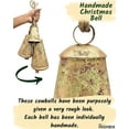 thumbnail image 4 of HIGHBIX Set of 3 Giant Harmony Cow Bells Huge Vintage Handmade Rustic Lucky Christmas Hanging Cone Bells (X-Large), 4 of 5