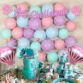 thumbnail image 2 of Let's Shellebrate Mermaid Birthday Decorations, Pink Purple Lets Shellebrate Banner with Fishnet Seashell Balloons, Under The Sea Ocean Birthday Party Supplies, 2 of 6