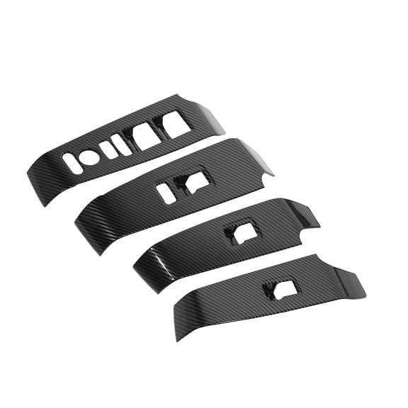 4pcs for Honda Civic 11th 2022 Window Control Panel Frame Door Armrest Lock Switch Trim Interior Carbon Fiber Pattern