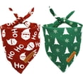 thumbnail image 1 of Pañuelos para perros Realeaf Christmas Tree Santa, paquete de 2, pequeños, 1 of 5