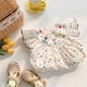 thumbnail image 5 of Vestido de verano para niñas con bordado de tulipanes y lunares de colores, falda de princesa dulce con mangas abullonadas, 5 of 6