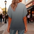 thumbnail image 4 of yillto Womens V Neck Tops Short Sleeve Gradient Fashion Blouse Summer Loose Business Dressy Tunic Shirts, 4 of 6
