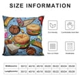 thumbnail image 5 of COMIO  Fast Food Pillow Cover Pop Art Pillow Case Hamburger Hot Dog Pizza Sandwich Print Throw Pillowcase Funny Creative Pillowcase, Queen, 5 of 5