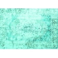 thumbnail image 1 of Ahgly Company Indoor Rectangle Abstract Turquoise Blue Contemporary Area Rugs, 2' x 4', 1 of 4