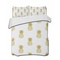 thumbnail image 2 of Quilts Twin Size, Pineapple Soft Comforter Bedding Set for Bed, Modern Abstract Yellow Fruits Textured Lightweight Quilted Bedspread with Pillow Cover(2 Pieces) for All Season, 68x86 Inch, 2 of 6