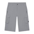 thumbnail image 4 of Dwellite Mens Workout Capris Gym Hiking Shorts Zipper Pockets Lightweight Athletic 3/4 Capri Pants Light Gray L, 4 of 4