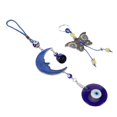 thumbnail image 1 of Adorno colgante de luna con ojos azules, colgante de mariposa, bendición de buena suerte, decoración colgante de pared para regalos de amuleto, 1 of 12