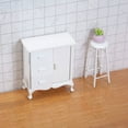 thumbnail image 4 of Mini Meuble Buffet Maison en Bois Blanc Bibliothèque Placard Bibliothèque, 4 of 6