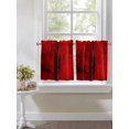 thumbnail image 3 of Half Window Curtains 24 Inches Long, Red Window Treatment Curtain Drapes, Retro Oil Painting Modern Abstract Art Aesthetics Short Curtains Tiers for Kitchen Over Sink, 27.5"x24", 2 Panels, 3 of 7