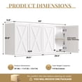 thumbnail image 3 of 60" W Laundry Room Wall Cabinets, Farmhouse Wall Cabinet with Adjustable Shelf, Wall Mounted Storage Cabinet, Floating Cabinet for Bathroom/Kitchen, 3 of 7
