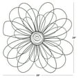 thumbnail image 3 of DecMode Black Metal 3D Wire Floral Wall Decor, 3 of 8